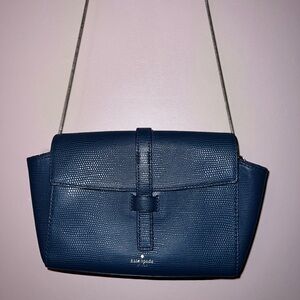 Kate Spade Navy Blue Textured Crossbody Bag